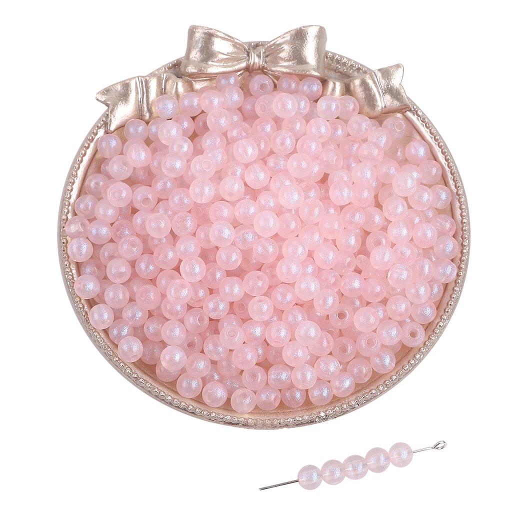 6mm/8mm Acrylic Mermaid Color Round Beads For DIY Jewelry Making