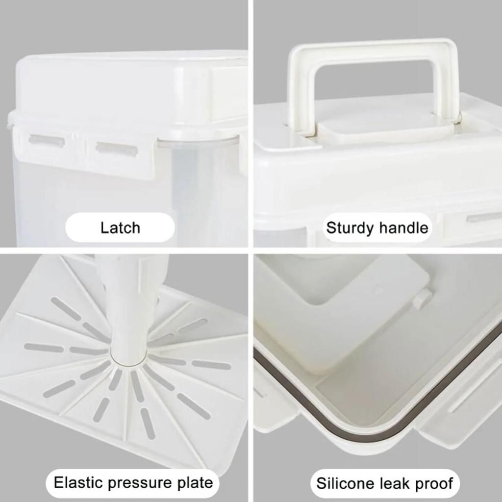 4L Pickle Kimchi Containers Press Plate Leakproof Airtight PP Storage Container with Handle