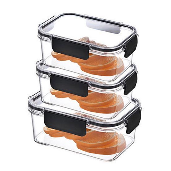 1/3 шт. прозрачная коробка для еды герметичный контейнер для ланча с крышкой без BPA прозрачный штабелируемый пыленепроницаемый контейнер для хранения еды, пригодный для мытья в посудомоечной машине