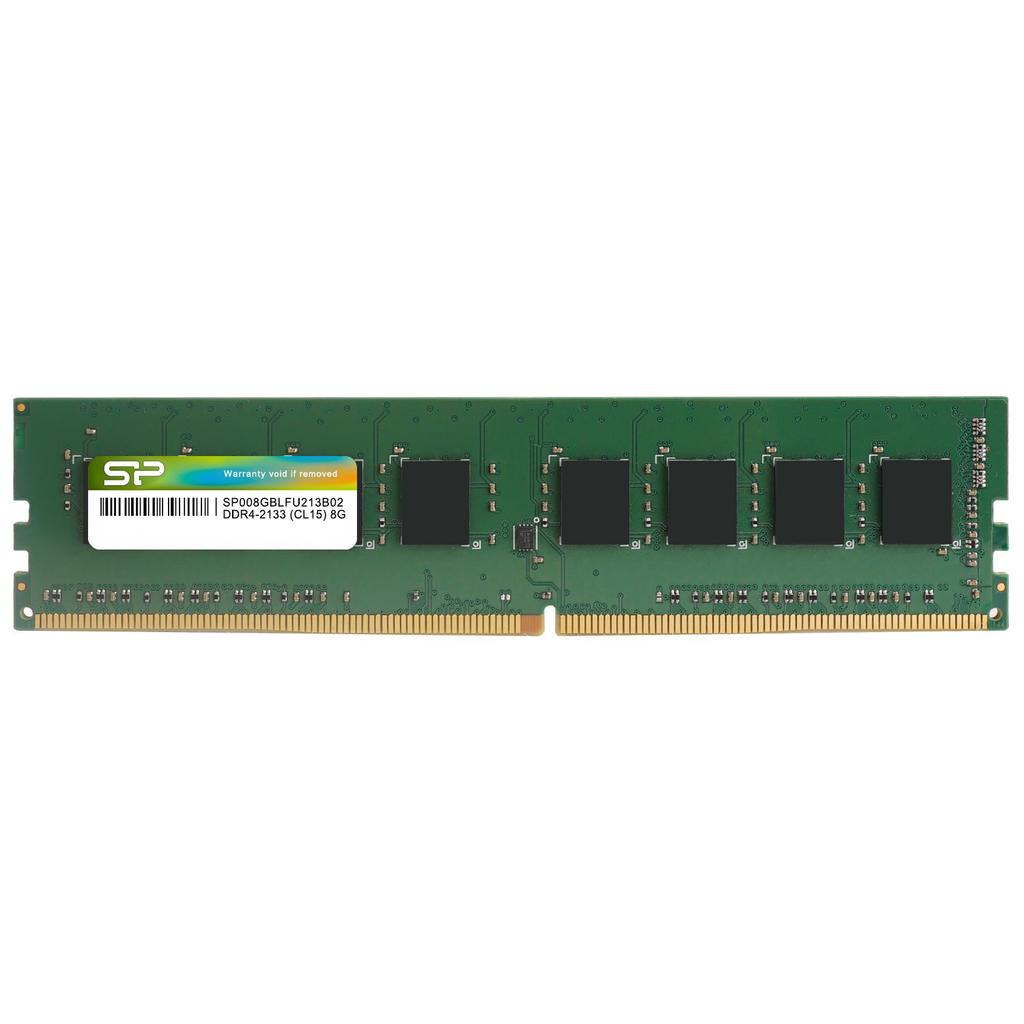 Silicon Power SP Desktop PC Memory DDR4-2133 (PC4-17000) 8GB x 1, 288-Pin, 1.2V, CL15 SP008GBLFU213B02
