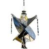 Handmade Stained Glass Spinner Dancing King Pattern Acrylic Memphis Melody Spinner Colorful Hanging Style Kinetic Hanging Decor