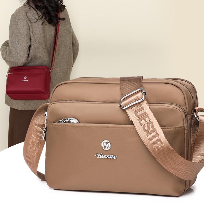 Нейлоновая сумка через плечо, женская сумка на плечо, материнская сумка, многослойная маленькая квадратная сумка для выхода в свет