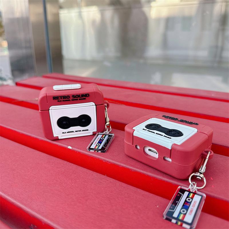Ретро чехол для AirPods 1 apple bluetooth беспроводные 1/1/1 поколения pro1 наушники милый силиконовый