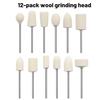 Роторный инструмент Шлифовальная головка из войлока для полировки стекла 12 шт. хвостовик 2,35 мм