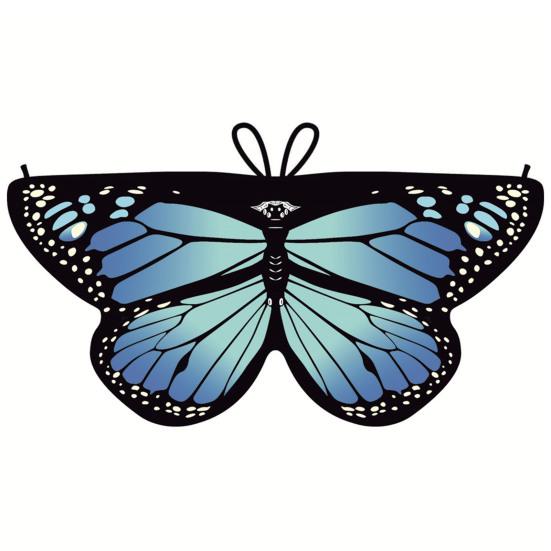 Halloween Cape Realistic Looking Vibrant Color Breathable Ultra-Light Easy-wearing Dress Up Chiffon Halloween Butterfly Wings Toddler Cosplay Costume