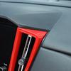 Red ABS Interior Center Air Vent Panel Frame Cover Trim For Subaru WRX -23