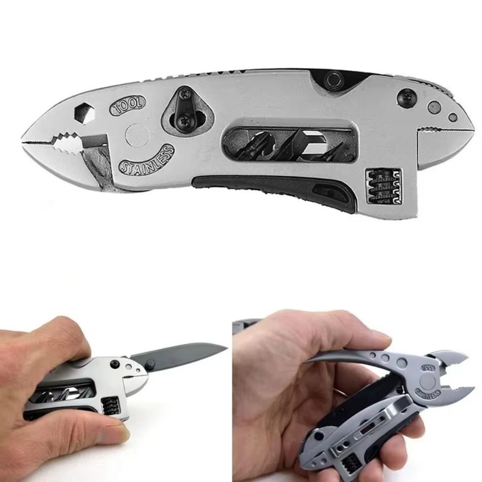 1 Pcs Outdoor Multifunctional Pliers Camping Multi-purpose Tools Multifunctional Wrench Folding Screwdriver Combination Tool