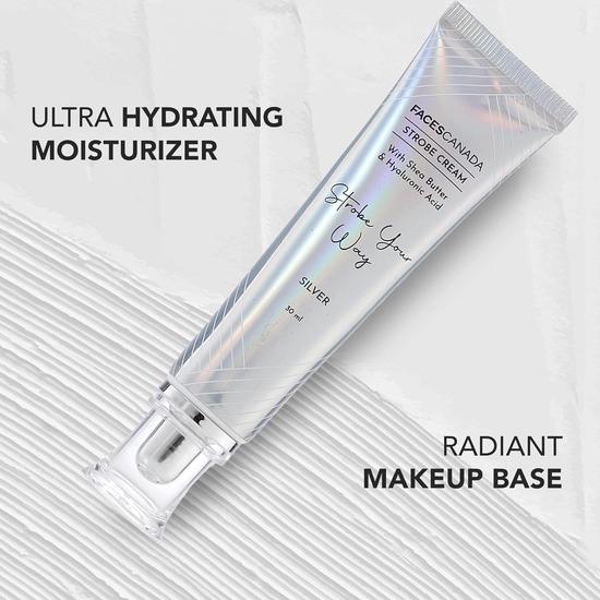 FACESCANADA Celeb Glow Kit | Серебряный строб-крем (30мл) + Мини-тональная основа Absolute Ivory All Skin Day Hydra Matte (15мл) | Набор для макияжа с полным покрытием