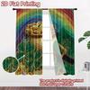 2D flat printing 2pcs Curtain Party Curtain St. Patrick's Day Treasure Digital Printed Polyester Drapes All Season Party &