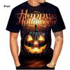 Новая модная футболка с принтом тыквы на Хэллоуин, 3D-принт, мужская и женская летняя повседневная футболка с короткими рукавами