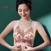 Женский цветочный кружевной бюстгальтер с полным покрытием на косточках, спортивное нижнее белье размера плюс, бесшовный подтягивающий бюстгальтер для большой груди