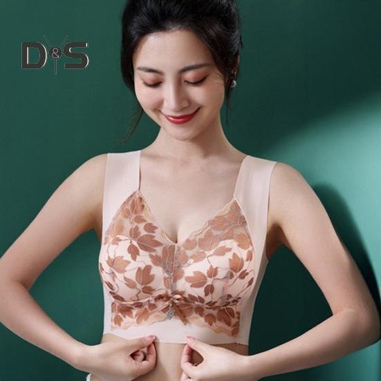 Женский цветочный кружевной бюстгальтер с полным покрытием на косточках, спортивное нижнее белье размера плюс, бесшовный подтягивающий бюстгальтер для большой груди