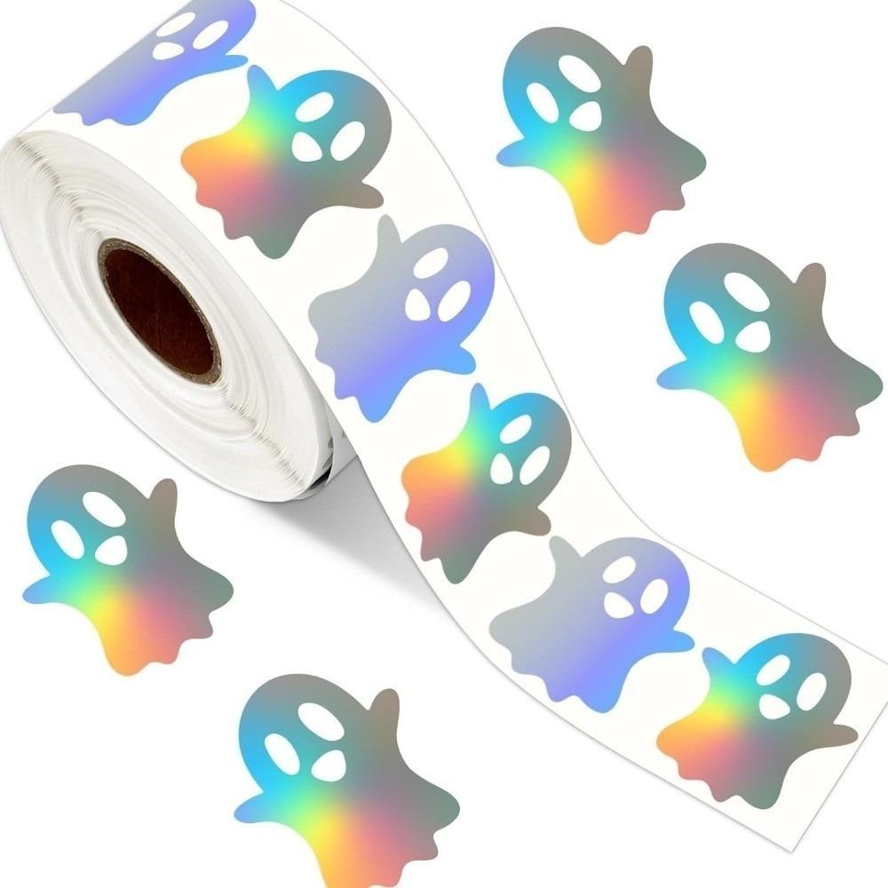 Pumpkin Tree Ghost Stickers PVC Sealing Labels Cute Laser Stickers  Halloween Party Favors