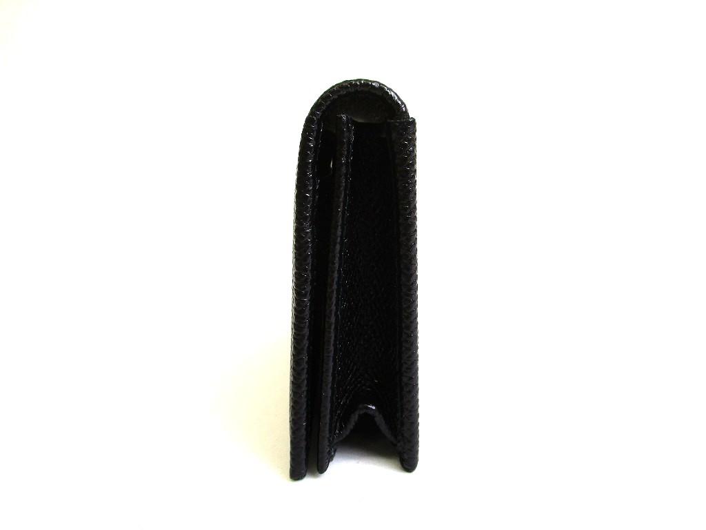 Authentic BVLGARI Black Leather Business Card Case Card Holder #b293 Seller refurbished