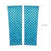 Mermaid Costume Fish Scale Pattern Printed Fingerless Long Gloves Arm Sleeves Adult Halloween Dance Club Party Cosplay Accessory