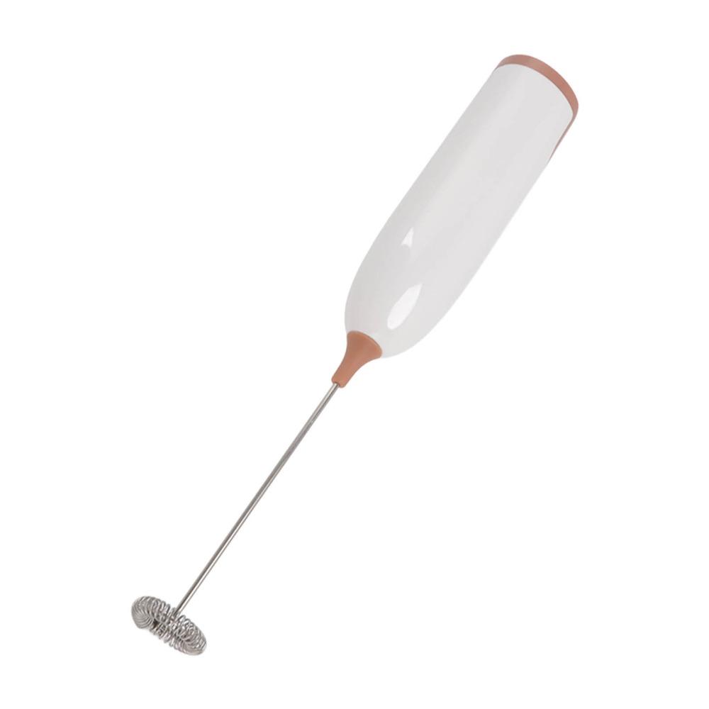 White Coffee Black Milk Frother Battery Powered Milk Beater Practical Milk Foam Maker Home Kitchen