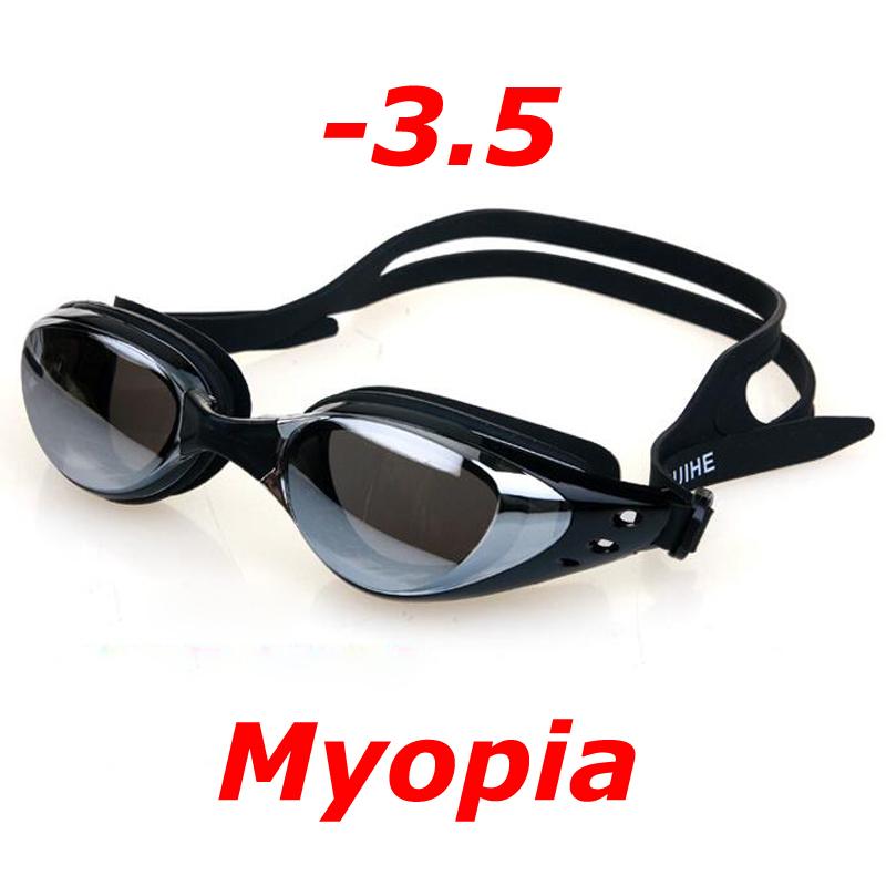 Plating Myopia Swim Goggles Professional Waterproof Anti Fog UV Shield Eyewear Swimming Pool Water Sports Glasses for Men Women