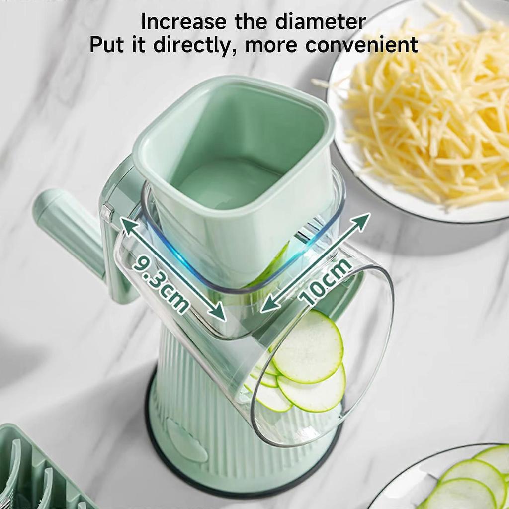 Whimsyard Rotary Grater, 5 in 1 Cheese Vegetable Grater with Handle