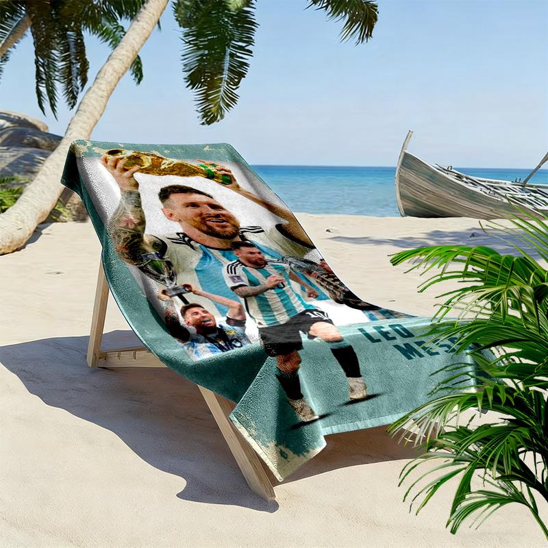 Argentina's Football Glory beach towel Beach towel for vacation photos Outdoor camping seaside Absorbent bath towel quick-drying swim towel