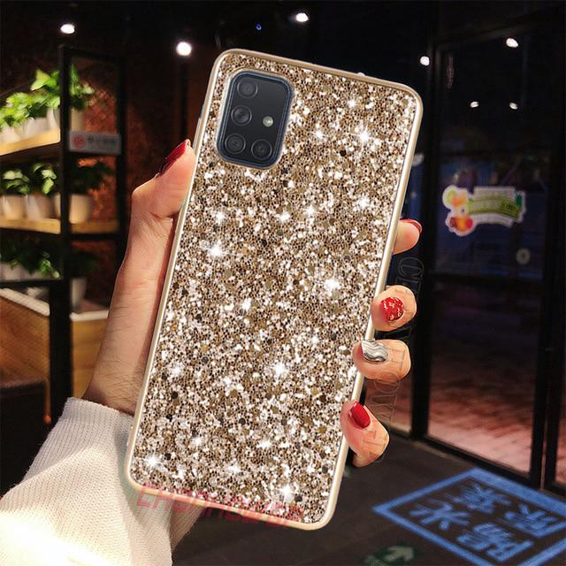 Чехол с блестками и блестками для Samsung Galaxy S20 Ultra S10 S9 S8 A51 A71 A41 A81 A91 A50 A70 A30 A40 A20 A10 A30S A6 A7 A8 Note 20 10 Plus, мягкий чехол