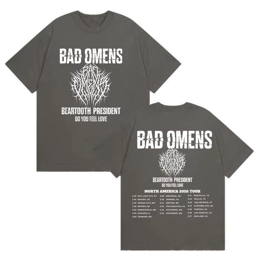 2026 Rock Band Bad OУнисексs Тур Графическая Футболка Унисекс и Женская Новая Летняя Готическая Одежда Хип-хоп С Круглым Вырезом С Коротким Рукавом Топ