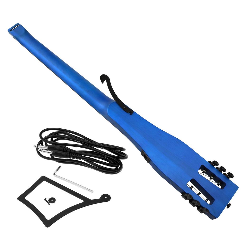 Anygig Portable Travel Electric Guitar, 82cm, 1.6kg, Blue, 25.5" Full-Scale, Right-Handed, with Gig Bag