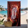 Пляжное полотенце с принтом AC Milan, быстросохнущее, мягкое, портативное, большое, прямоугольное, пляжное покрывало для путешествий, бассейна