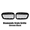 XVIP Front Bumper Kidney Grille Racing Grills For BMW 1 Series F20 F21 2015-2019 Replacement Double Slat Gloss Black Grilles