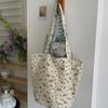 French Style Bow Lace Ribbons Bag Large Capacity Women's Tote Bag New Flower Shoulder Bag  Lady
