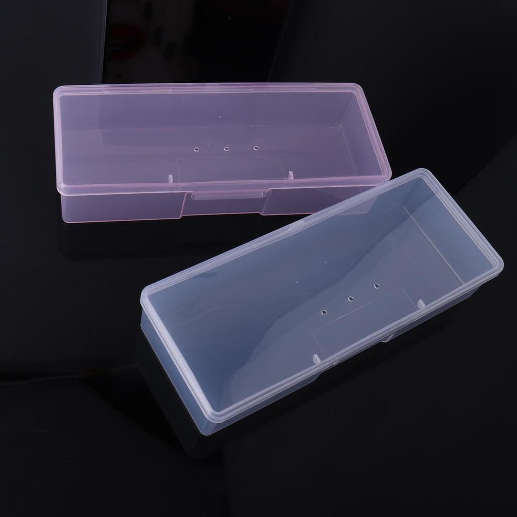 Nail Art Tool Storage: Transparent Plastic Box for Pigments and Microblading Supplies