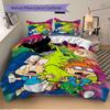 3pcs Tommy Chuckie and Reptar Rugrats Quilt Cover Set - Soft and Cozy Bedroom, Guest Room and Dorm Decorative Bedding 3-Piece Set 1 Quilt Cover +