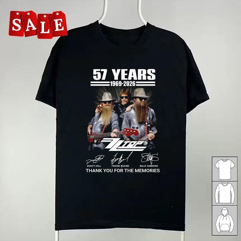 Новая футболка ZZ Top 57-й юбилейный подарок для фанатов Унисекс S-5XL Футболка OS310 Унисекс Футболка