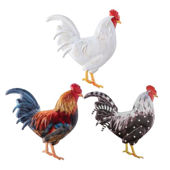 Металлическое украшение в виде петуха, декор для стены или двери, знак петуха, реалистичный