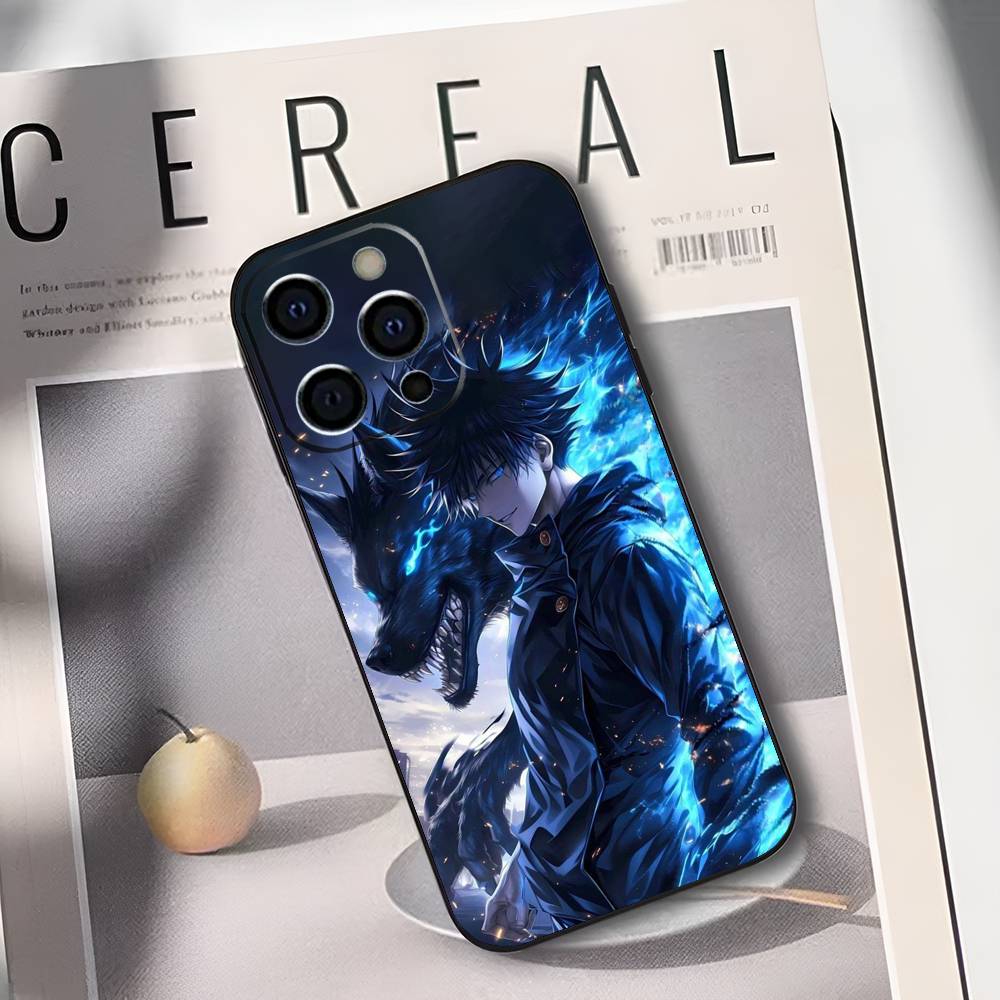 Чехол для телефона M-Megumi F-Fushiguro для IPhone 17,16,15,14,13,12,11,Plus,Pro,Max,Plus,XS, мягкий чехол Черный силикон