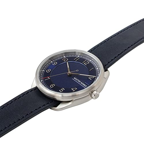 Мужские часы MASTER WORKS Quattro 003 MW06SN-ECNVG8, Сделано в Японии, Кварцевый механизм, 39 мм, Кожаный ремешок