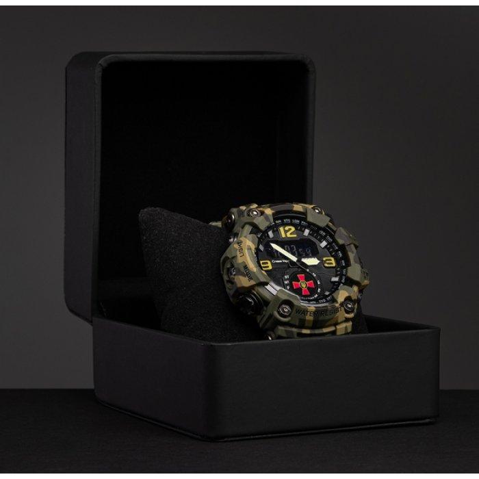 Мужские спортивные тактические часы Besta Brave ZSU Army Green с гербом армии Украины