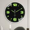Round Quartz Wall Clock Silent Digital Clock Living Room Decoration Luminous Wall Clock  Shops