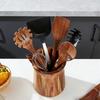 Xylon Kitchen Organizer Box Natural Solid Material Neat Storage for Cooking Tools Storage