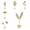 Flower Wrought Iron Ornaments Metal Art Ginkgo Leaf Ornament  Scandinavian Style