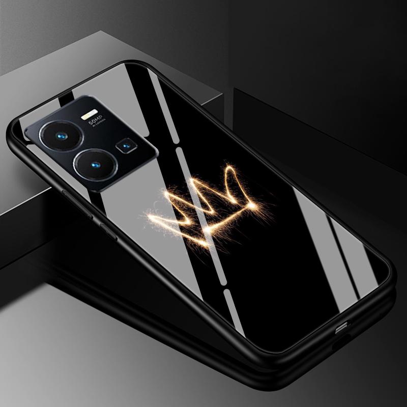 Чехол-крышка для VIVO Y35 2022, Чехлы из закаленного стекла для Vivo V21 5G 4G V21E Y11S Y12S Y20S V20 SE Y03 V2022 V2023, Жесткий задний бампер