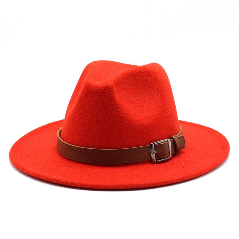 Шерстяная шляпа-цилиндр в стиле джаз, британская шляпа с большими полями, модная мужская и женская шляпа с плоскими полями, фетровая шляпа