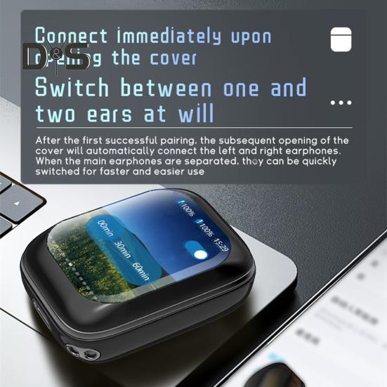 Беспроводные наушники-вкладыши с поддержкой Bluetooth, низким уровнем задержки и шумоподавлением, интеллектуальные полноцветные сенсорные слайдеры-наушники