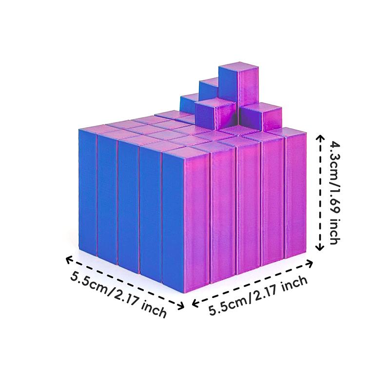 3D-печать Волшебный куб 5x5 Цветной Волшебный куб Игрушка для снятия стресса Веселые игрушки-непоседы Для детей и взрослых Светящийся в темноте Настольное украшение