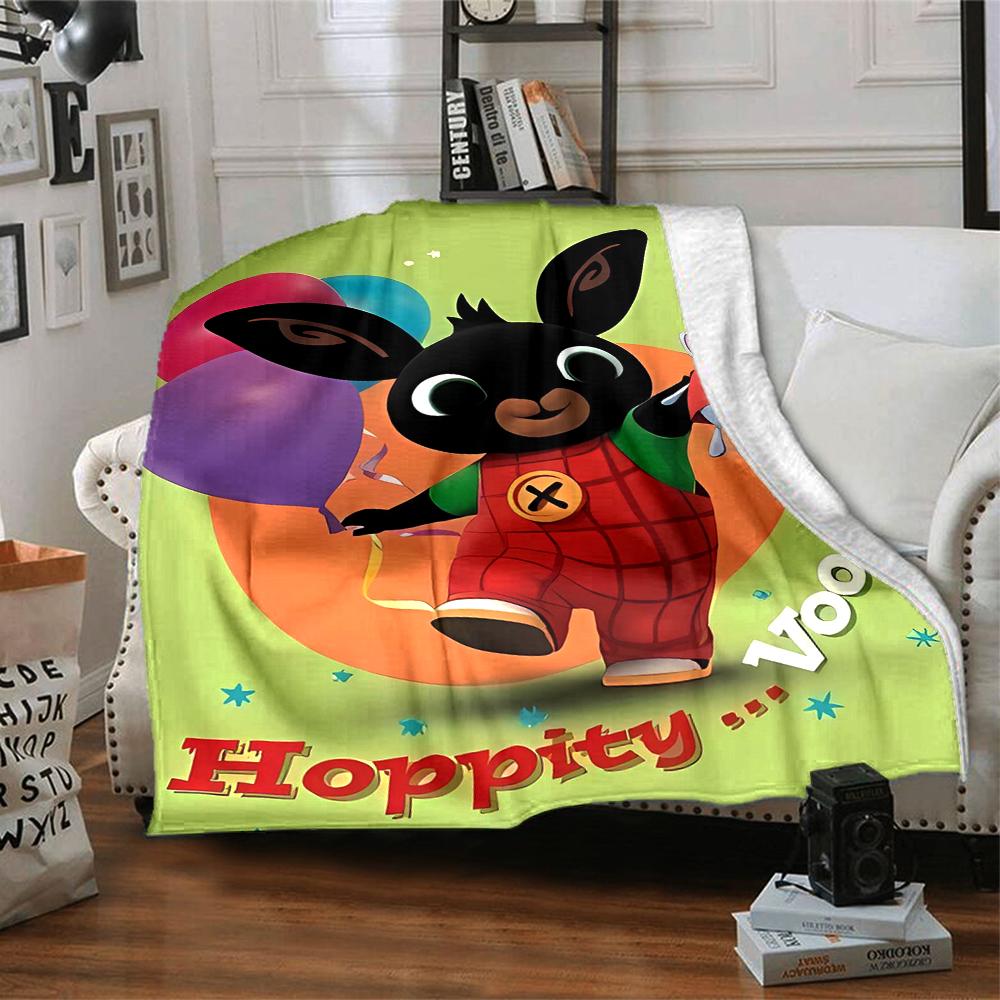 1pc Bing Bunny4 Blanket, Gift, for Men and Women, Soft Blanket, Good for Sofa Bed Couch Travel, Lightweight Flannel Blanket