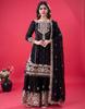 Bollywood Faux Georgette Salwar Kameez Sharara Set Indian Women Designer Salwar Suit Dress