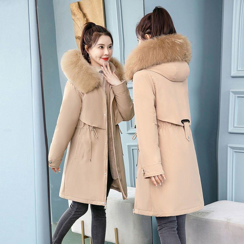 Fleece and Thicker Pie Overcome Women's Medium and Long Coats, Winter Down Cotton Coats, New Cotton Coats In Winter