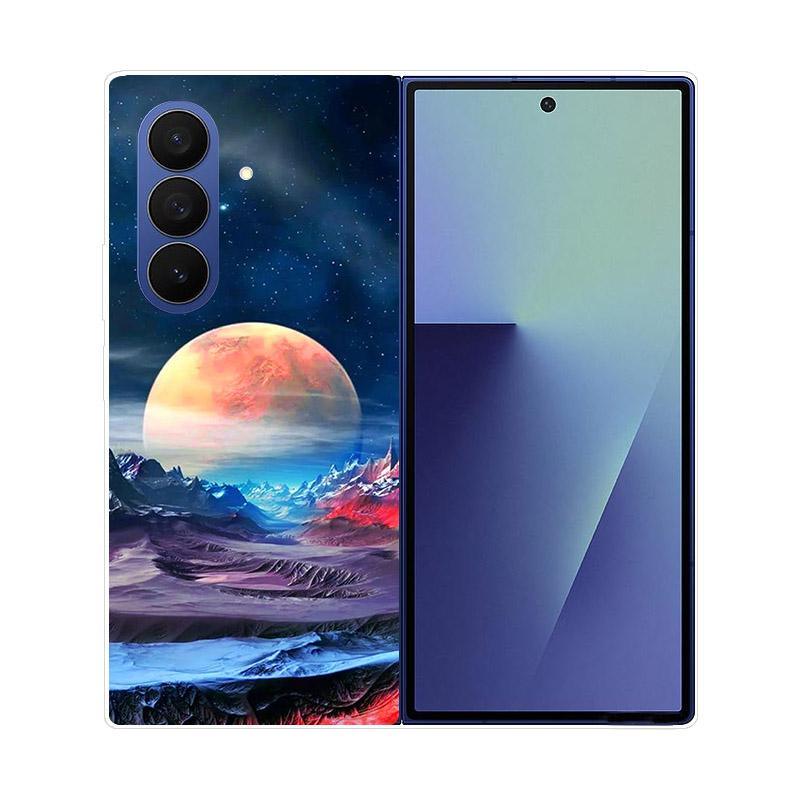 Прозрачный складной чехол для телефона Samsung Galaxy Z Fold 6 7 Прозрачная ударопрочная жесткая крышка из ПК для Samsung Z Fold7 Fold6 Чехол Capa