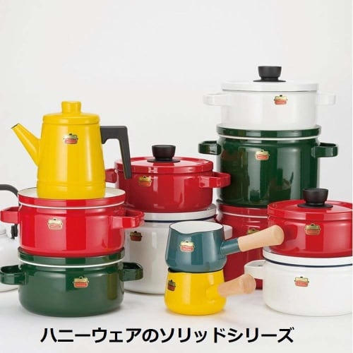 Fuji Enamel Solid Casserole, 20cm, Red, SD-20WER