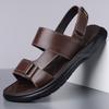 Высококачественные сандалии для мужчин Роскошные кожаные сандалии 2025 Лето Новые Пляжные сандалии Модные Повседневные шлепанцы для мужчин Sandalias Hombre