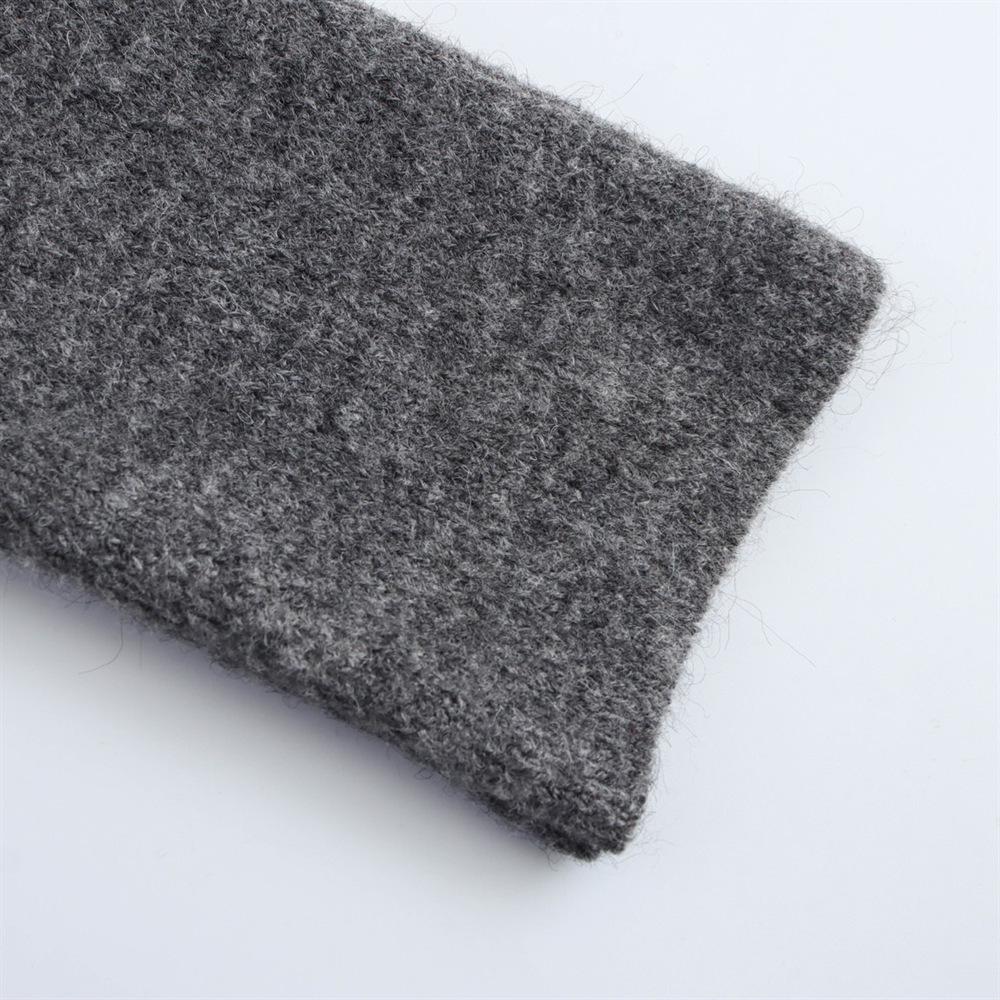 Женский короткий вязаный кардиган на весну 2025 года с круглым вырезом и длинными рукавами